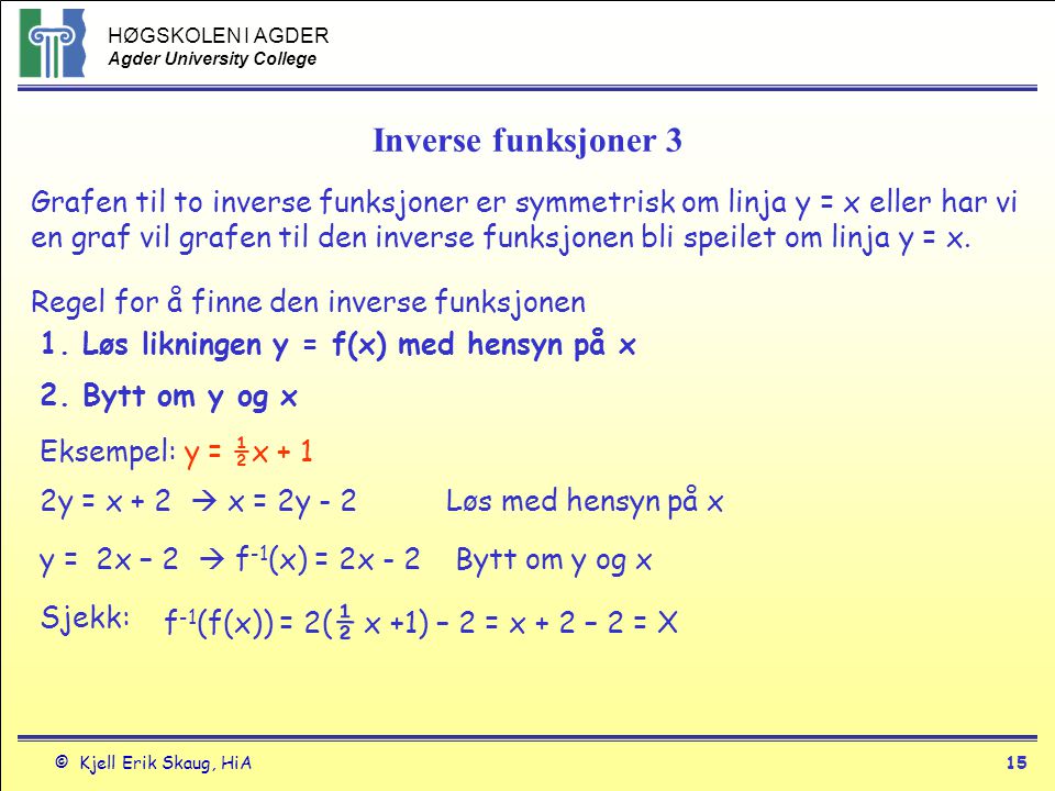 Inverse funksjoner 3