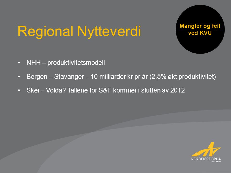 Regional Nytteverdi NHH – produktivitetsmodell