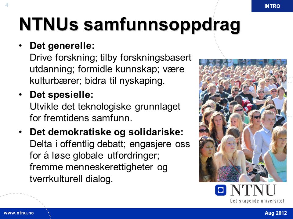 NTNUs samfunnsoppdrag