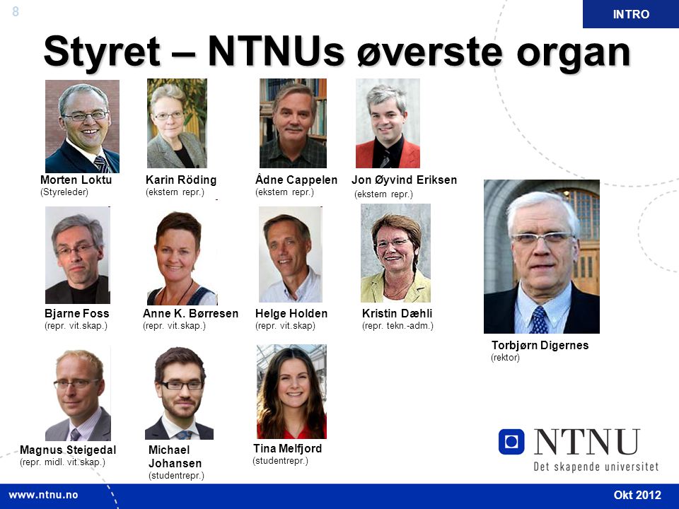 Styret – NTNUs øverste organ