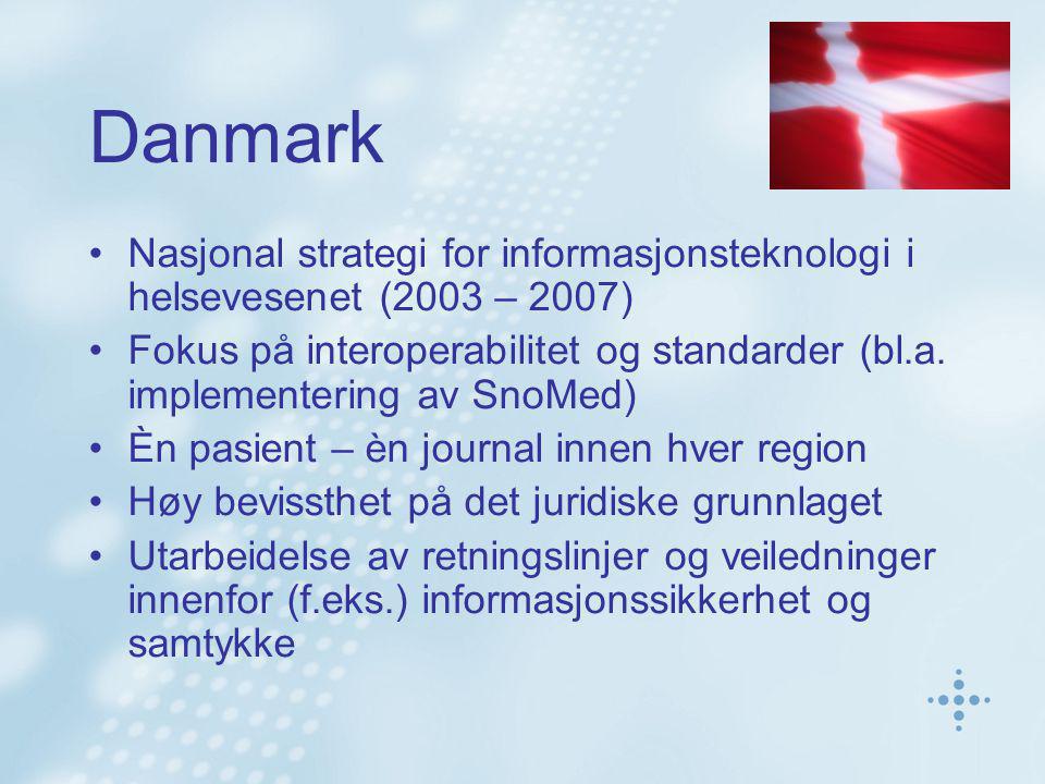 Danmark Nasjonal strategi for informasjonsteknologi i helsevesenet (2003 – 2007)