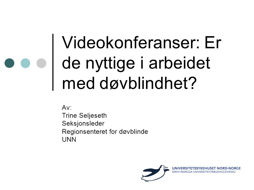 Videokonferanser: Er de nyttige i arbeidet med døvblindhet