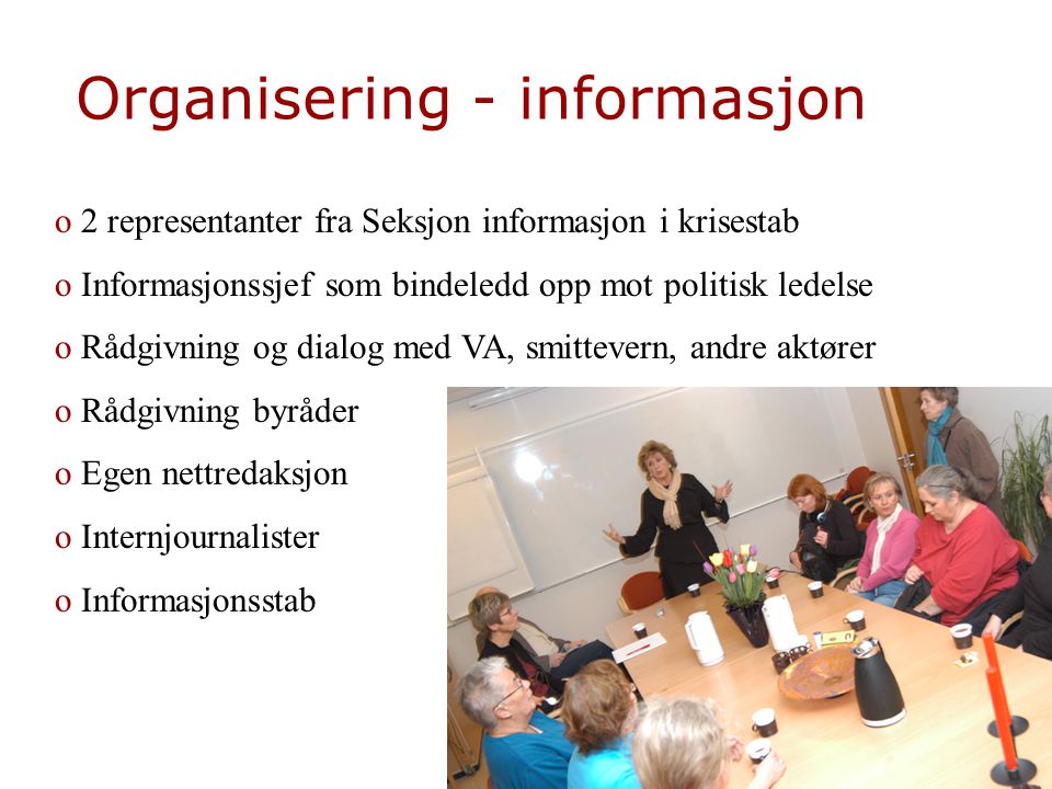Organisering - informasjon