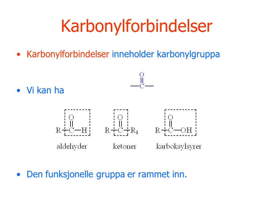 Karbonylforbindelser