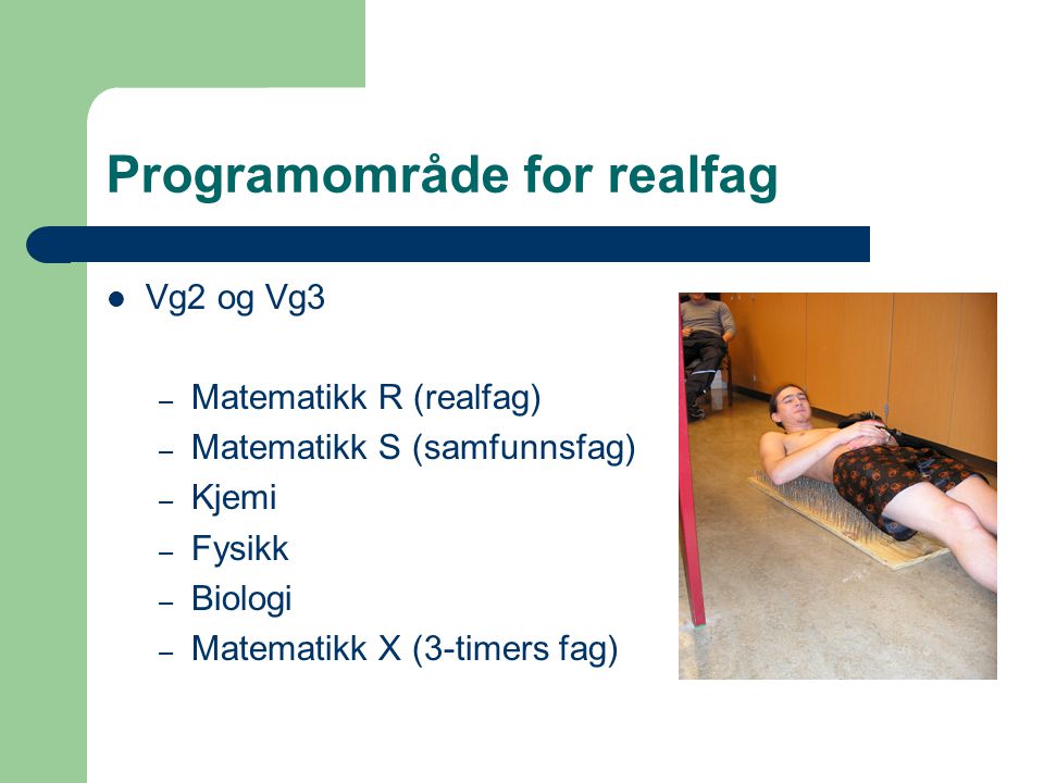 Programområde for realfag