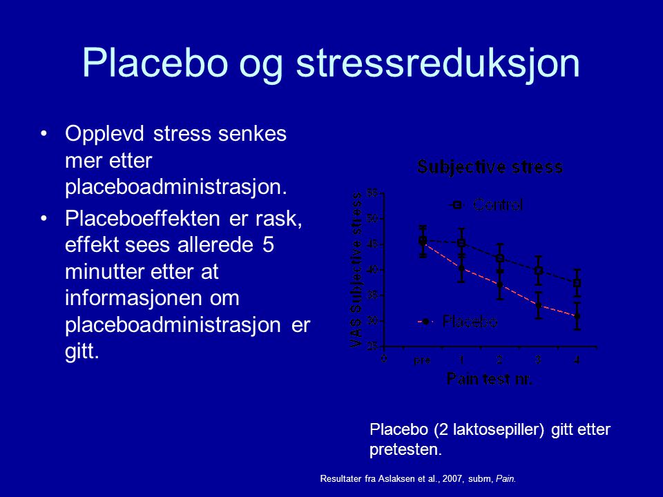 Placebo og stressreduksjon