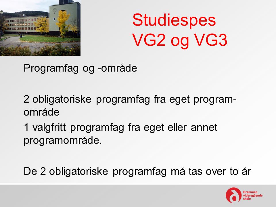 Studiespes VG2 og VG3