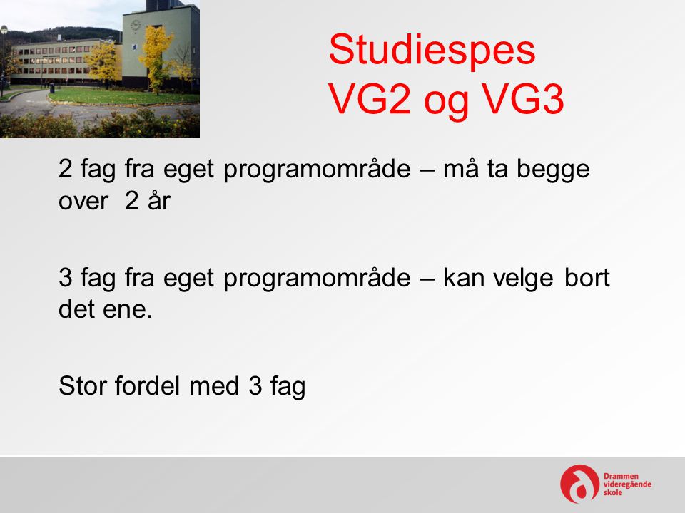 Studiespes VG2 og VG3
