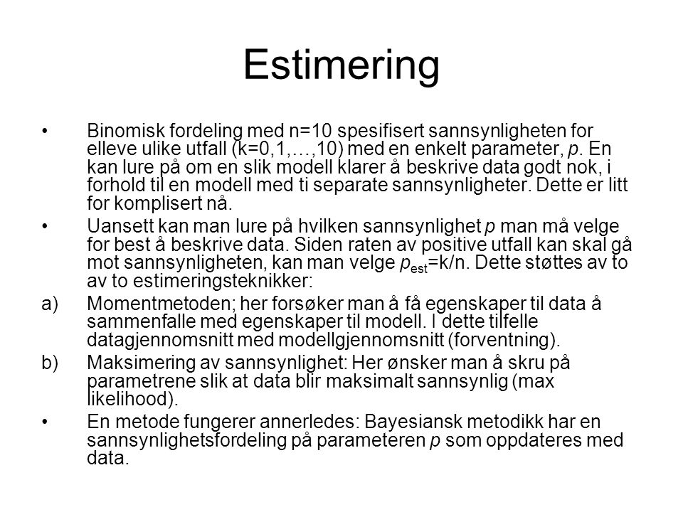 Estimering
