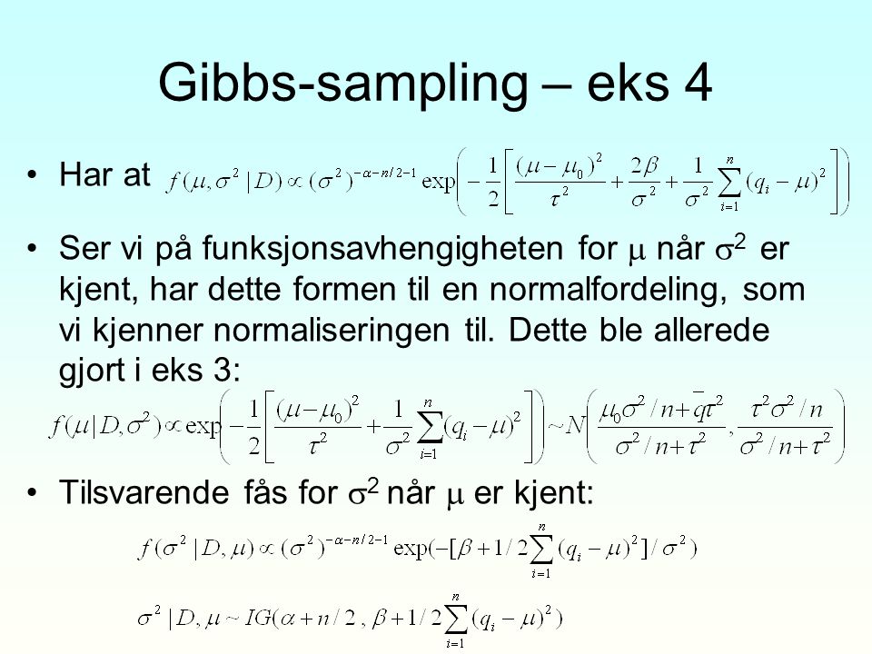 Gibbs-sampling – eks 4 Har at