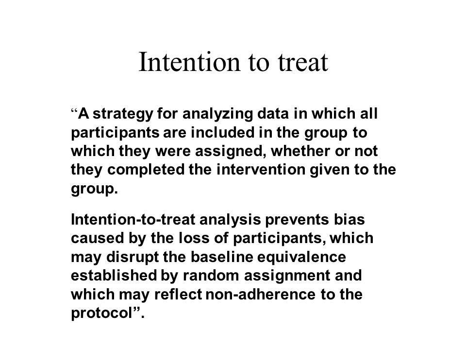 Intention to treat