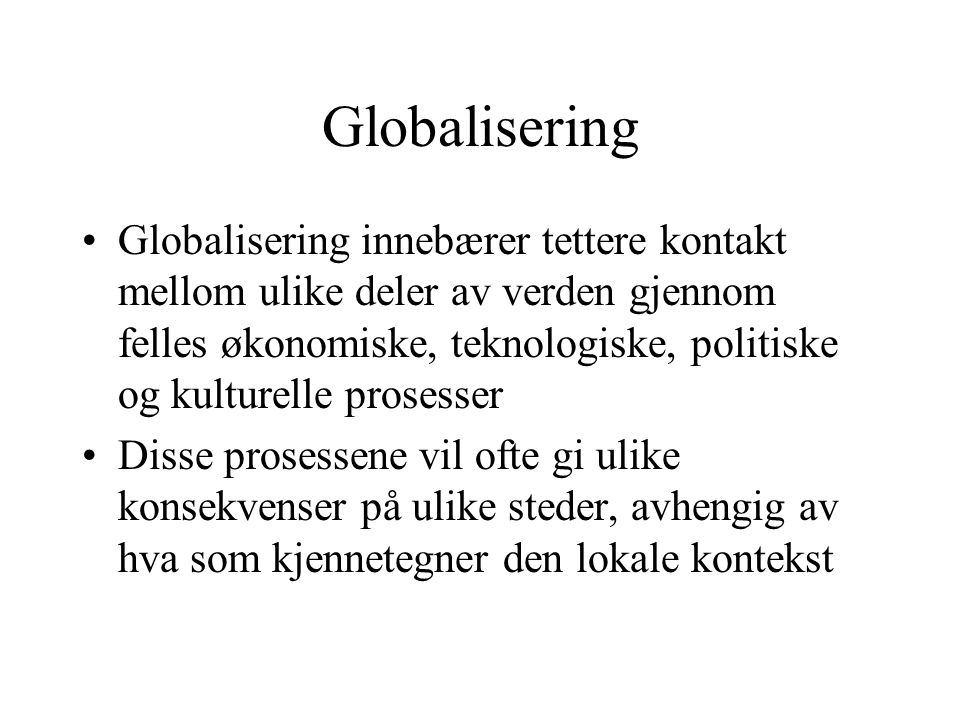 Globalisering