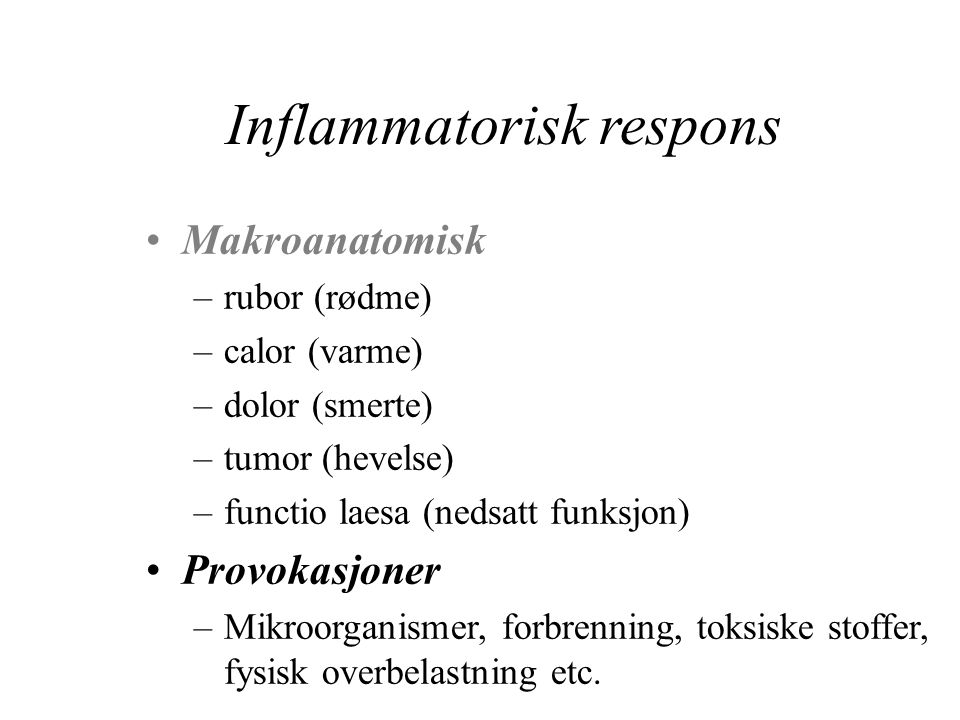 Inflammatorisk respons