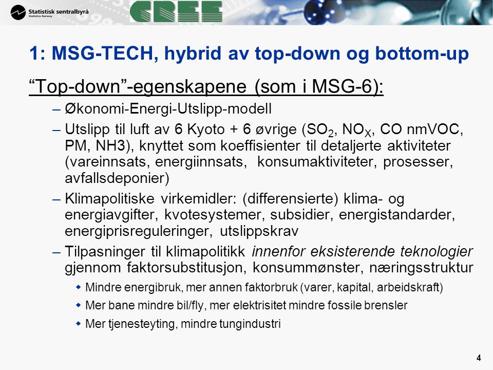 1: MSG-TECH, hybrid av top-down og bottom-up