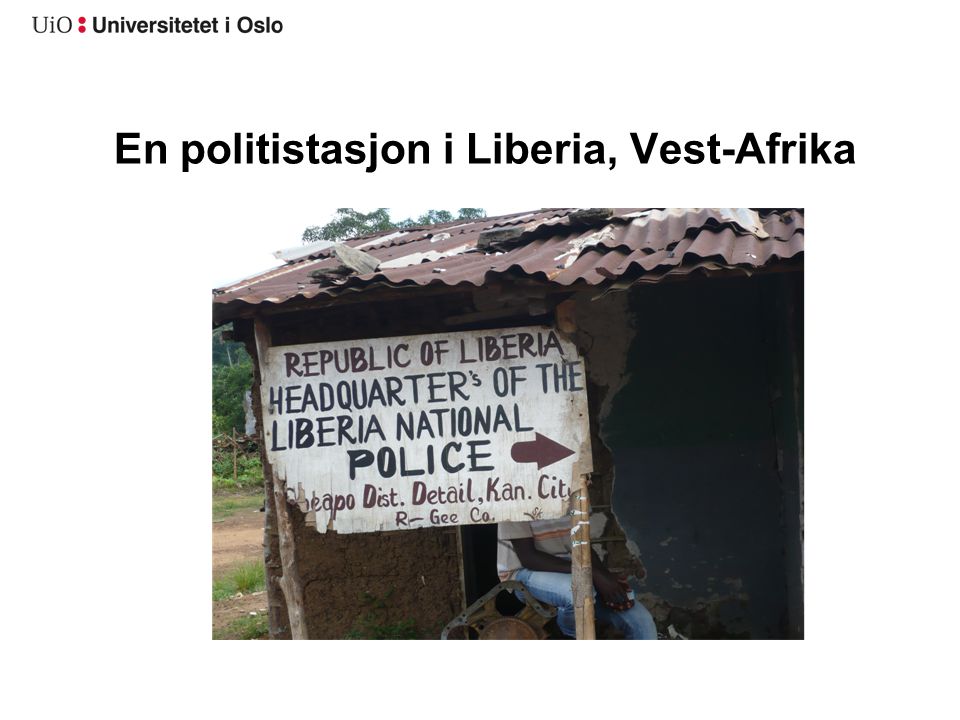 En politistasjon i Liberia, Vest-Afrika