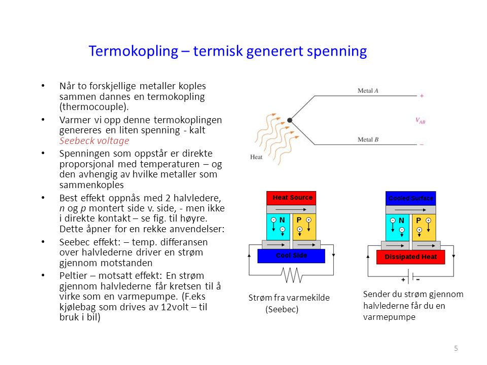 Termokopling – termisk generert spenning