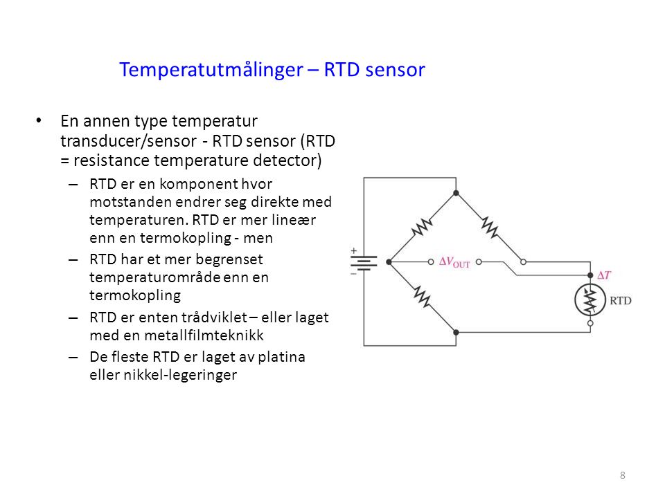 Temperatutmålinger – RTD sensor