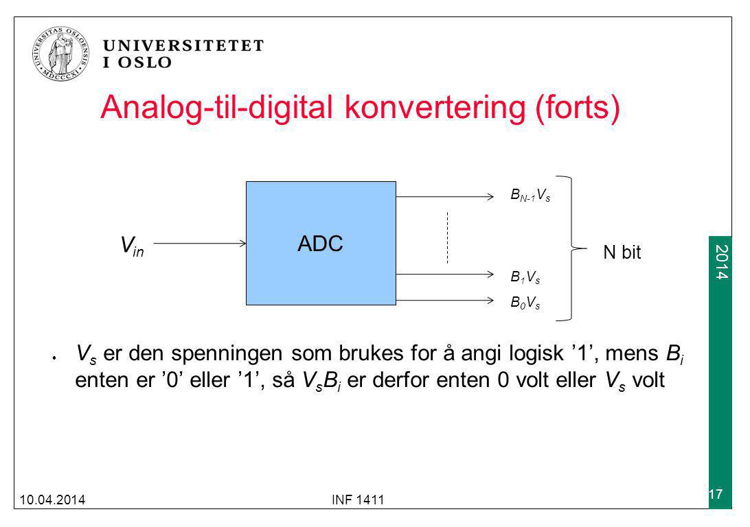Analog-til-digital konvertering (forts)