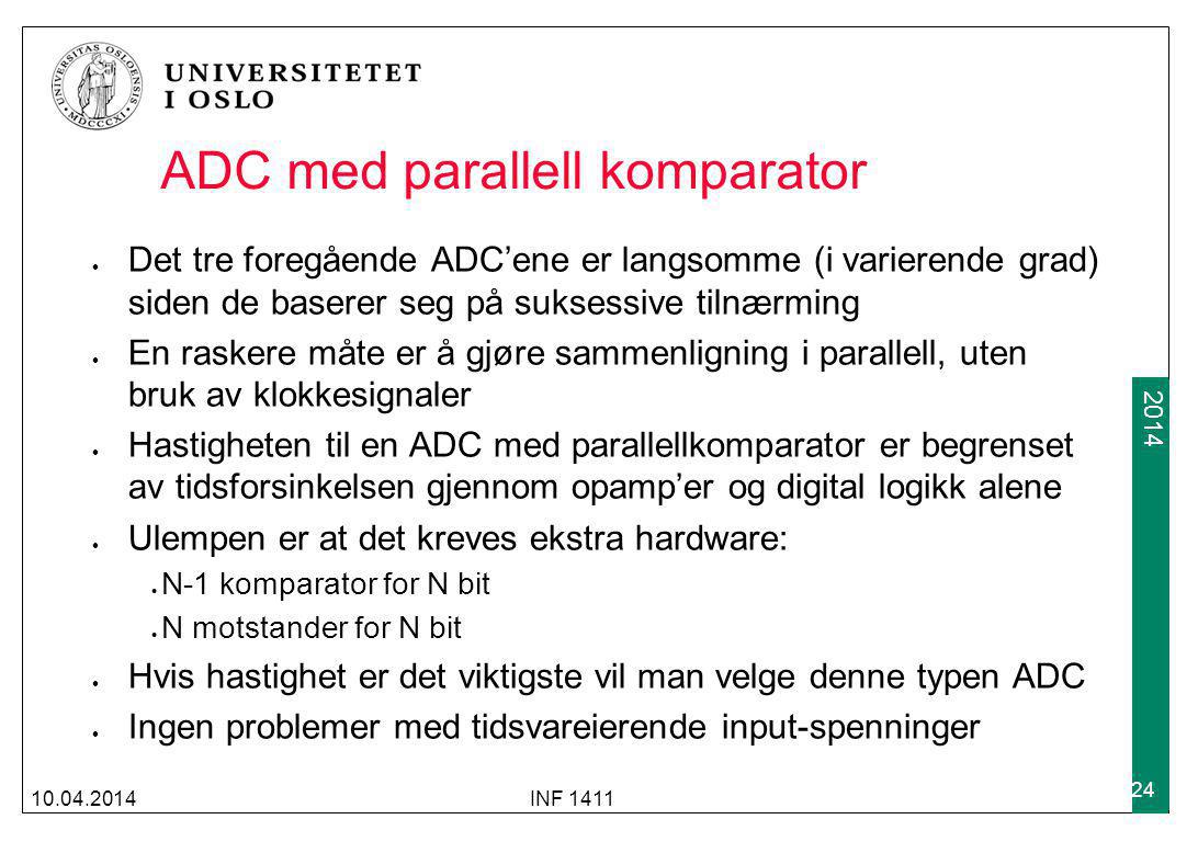 ADC med parallell komparator