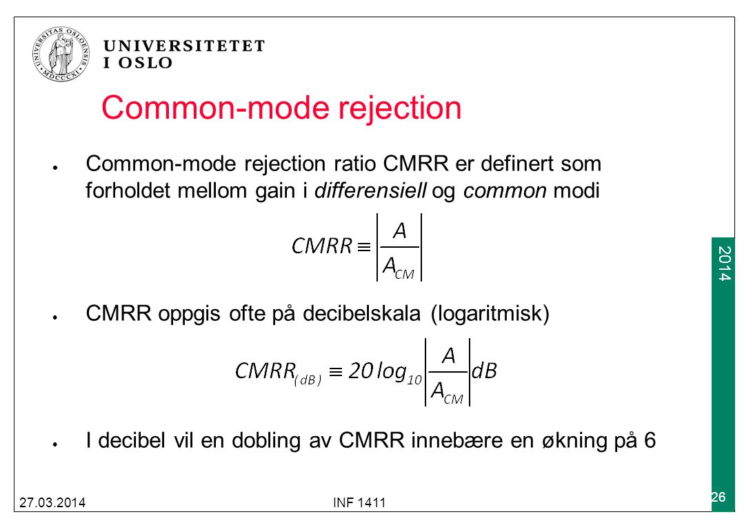 Common-mode rejection