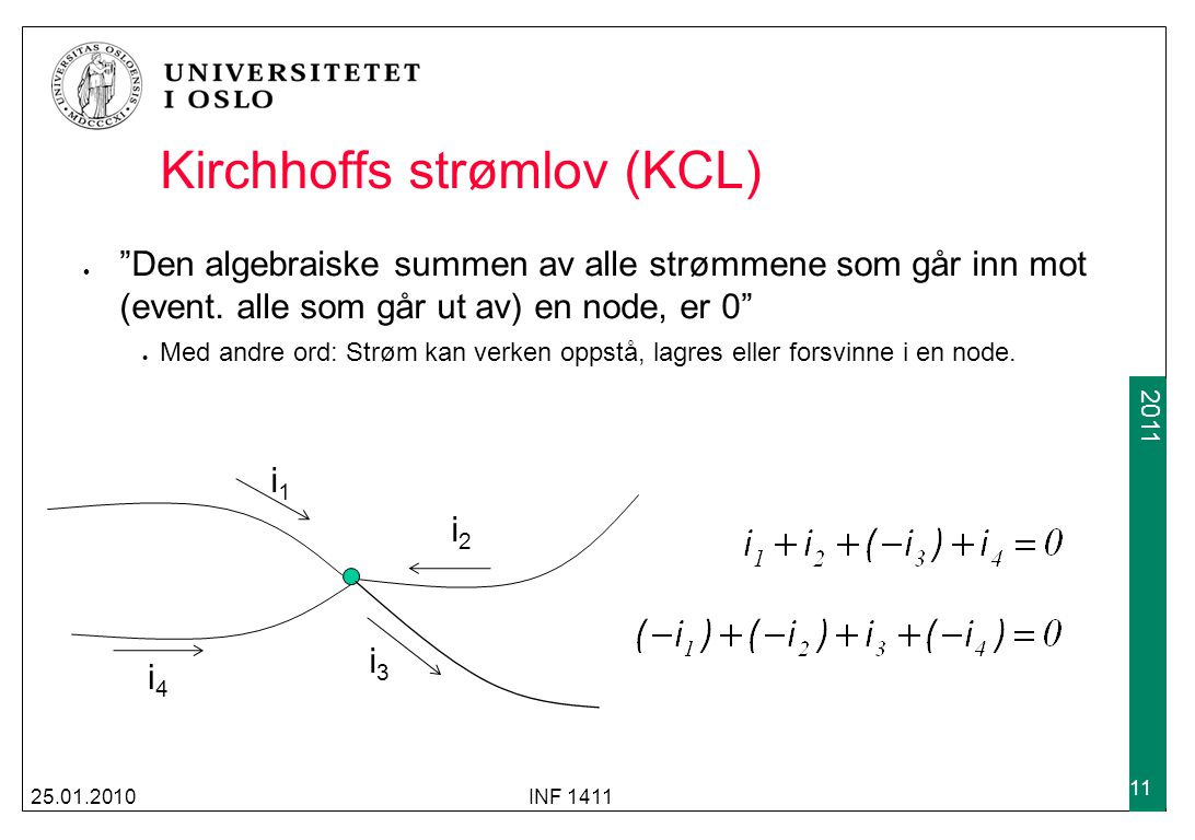 Kirchhoffs strømlov (KCL)