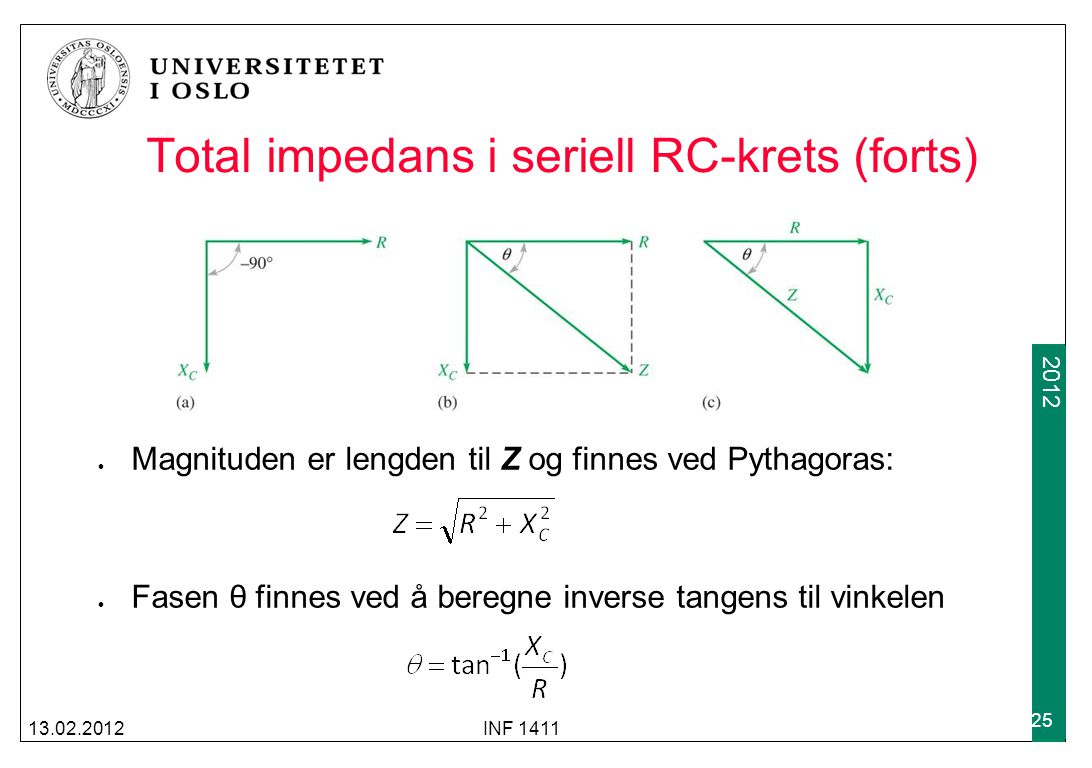 Total impedans i seriell RC-krets (forts)