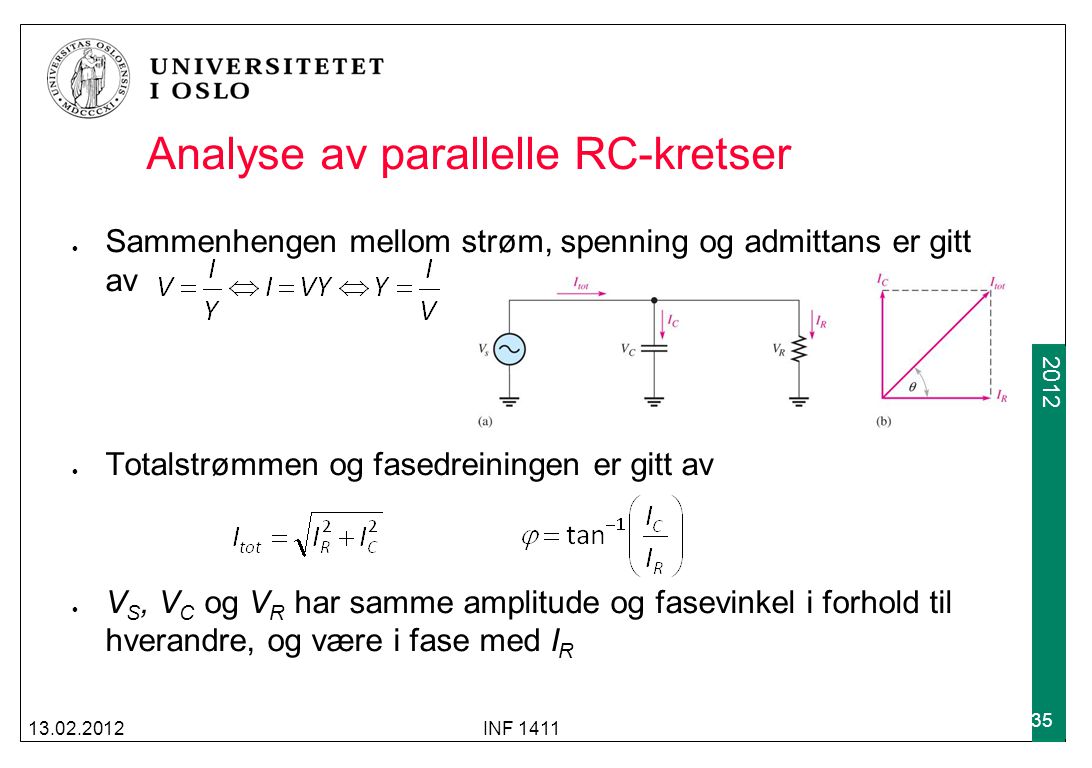 Analyse av parallelle RC-kretser