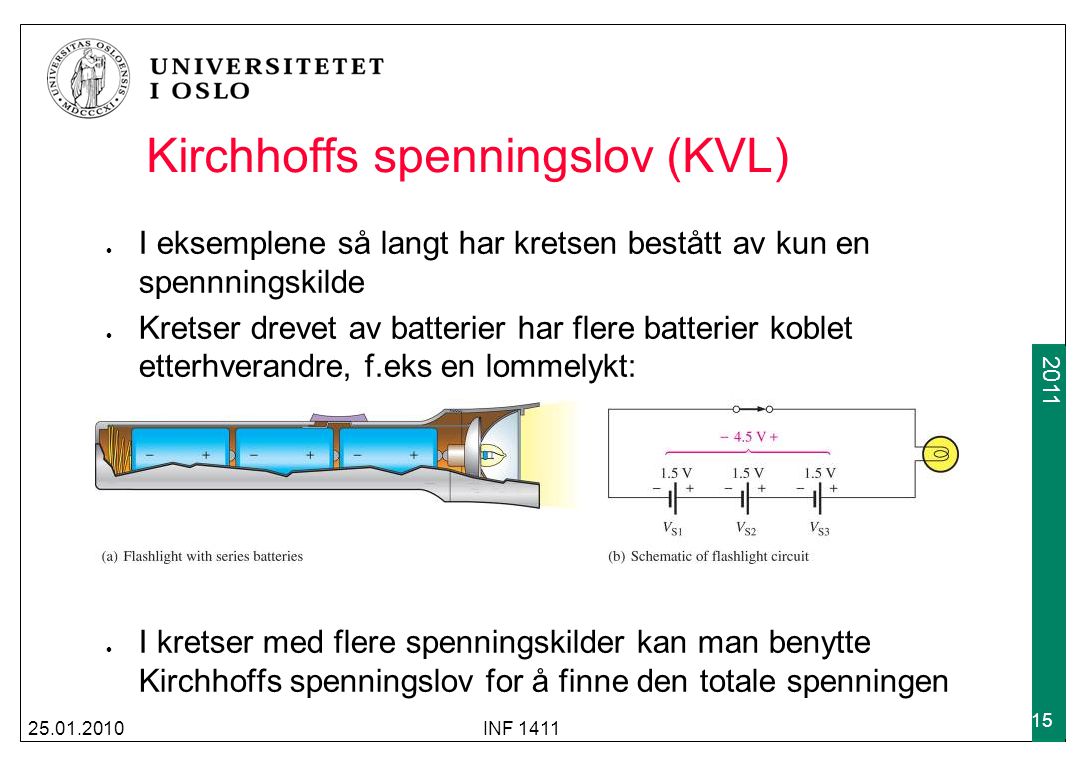 Kirchhoffs spenningslov (KVL)