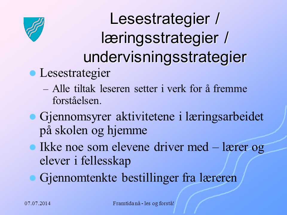 Lesestrategier / læringsstrategier / undervisningsstrategier