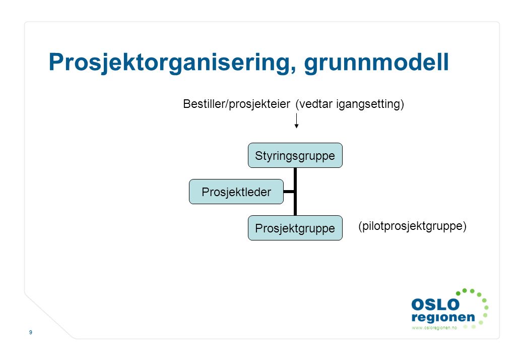 Prosjektorganisering, grunnmodell