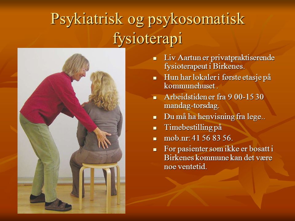 Psykiatrisk og psykosomatisk fysioterapi