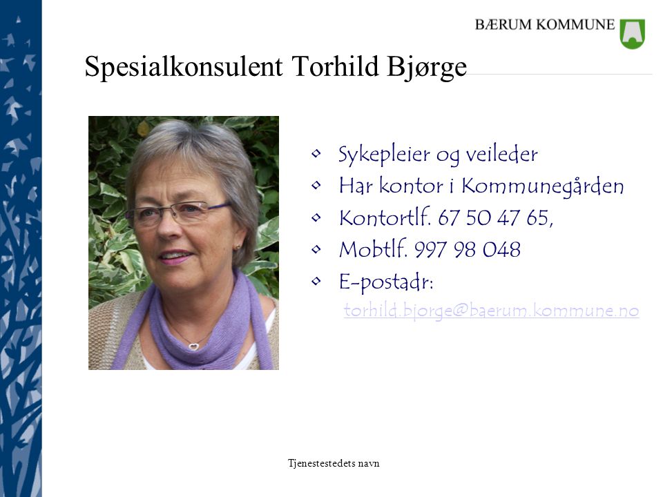 Spesialkonsulent Torhild Bjørge