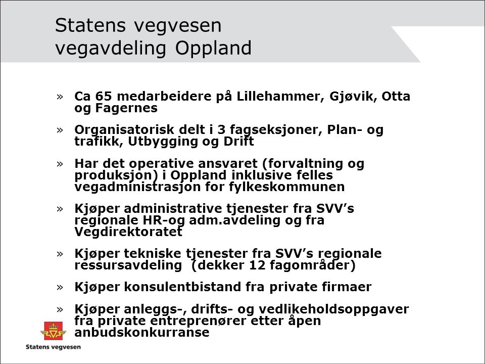 Statens vegvesen vegavdeling Oppland