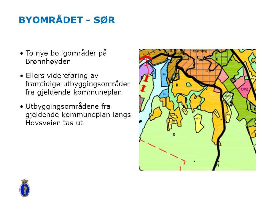 Byområdet - sør To nye boligområder på Brønnhøyden