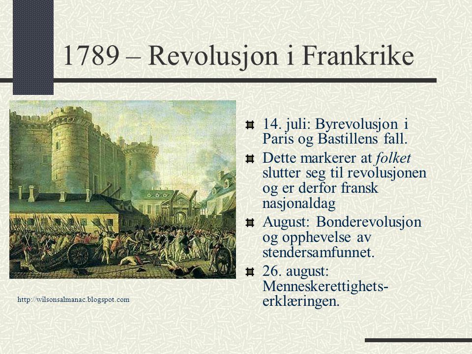 1789 – Revolusjon i Frankrike