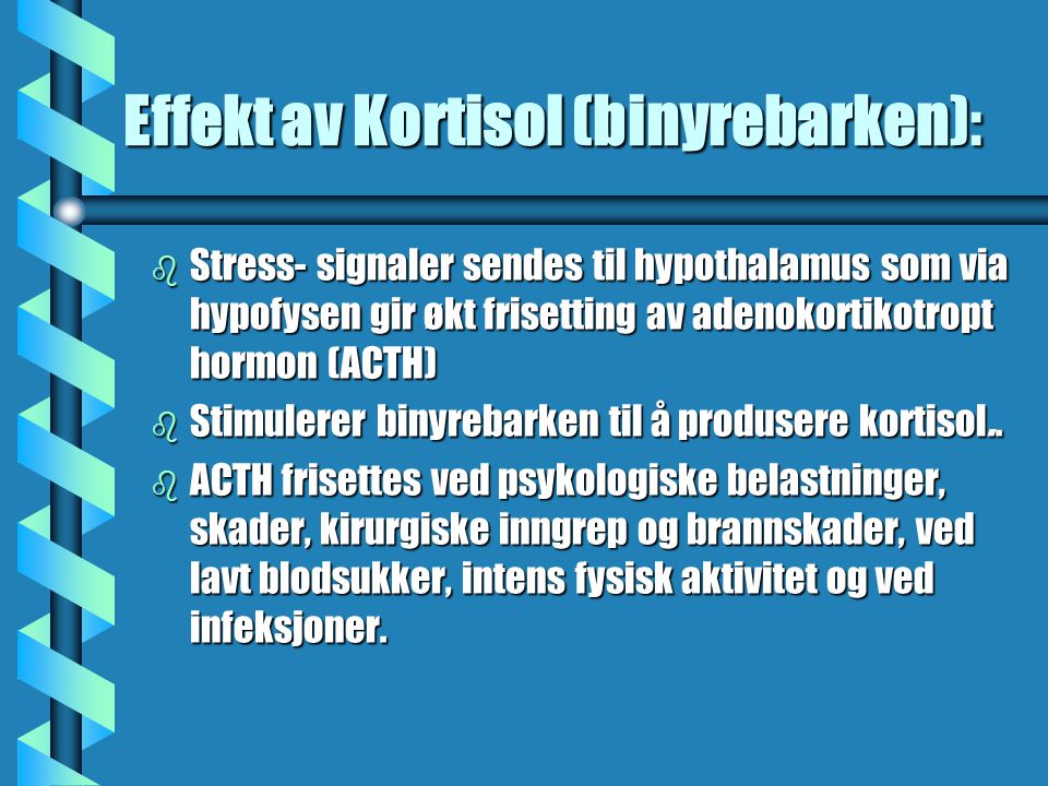 Effekt av Kortisol (binyrebarken):