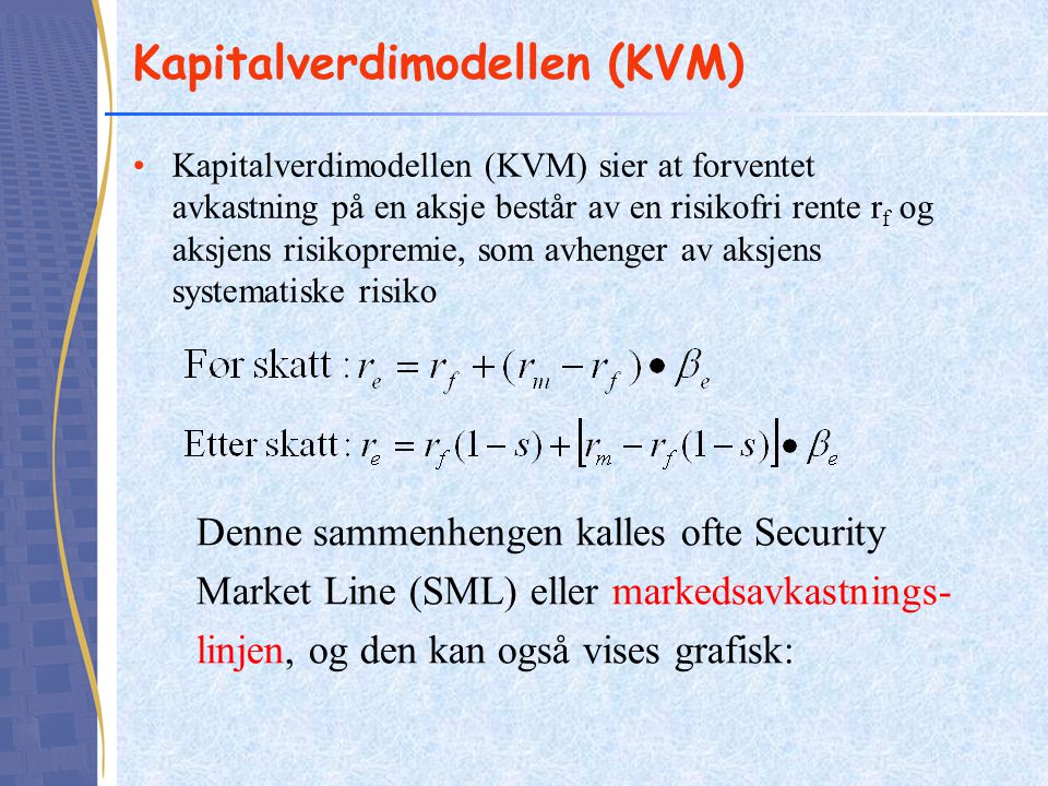 Kapitalverdimodellen (KVM)
