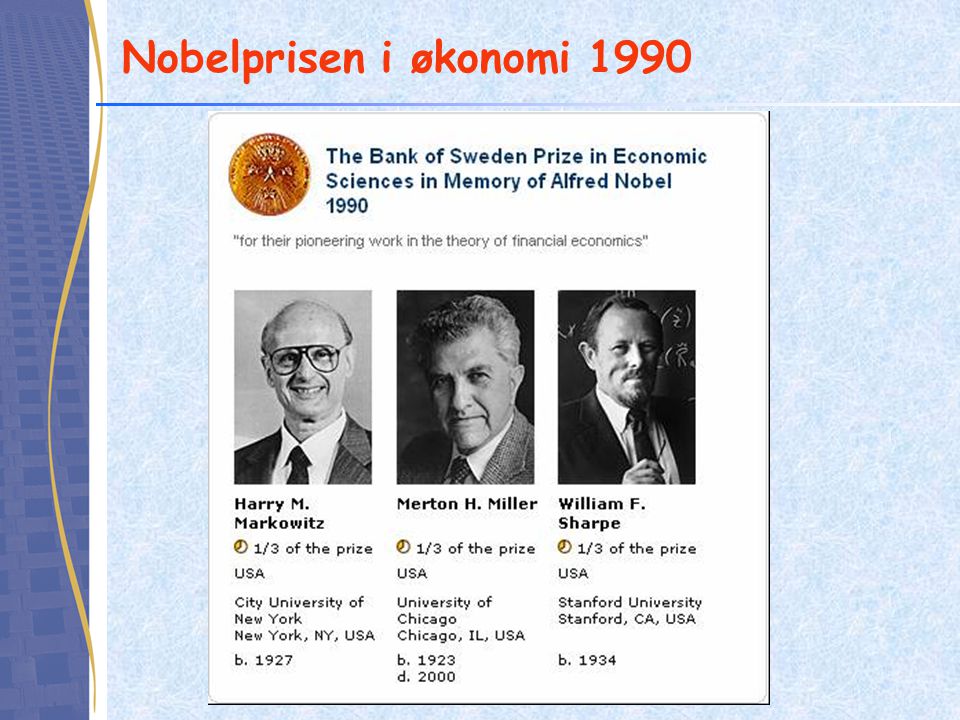 Nobelprisen i økonomi 1990