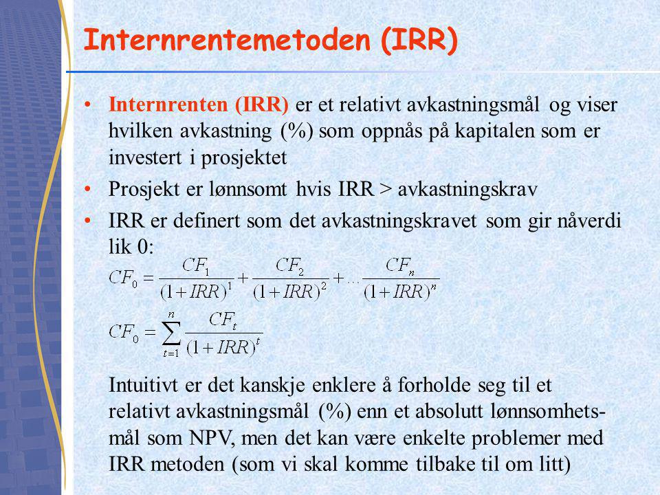 Internrentemetoden (IRR)