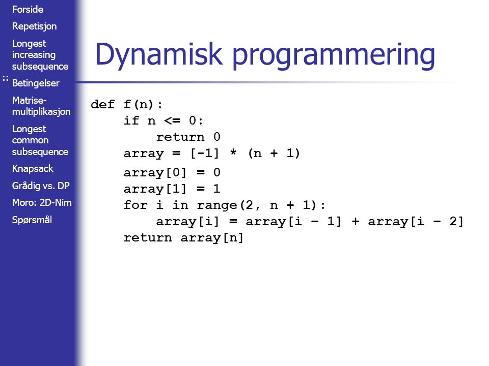 Dynamisk programmering