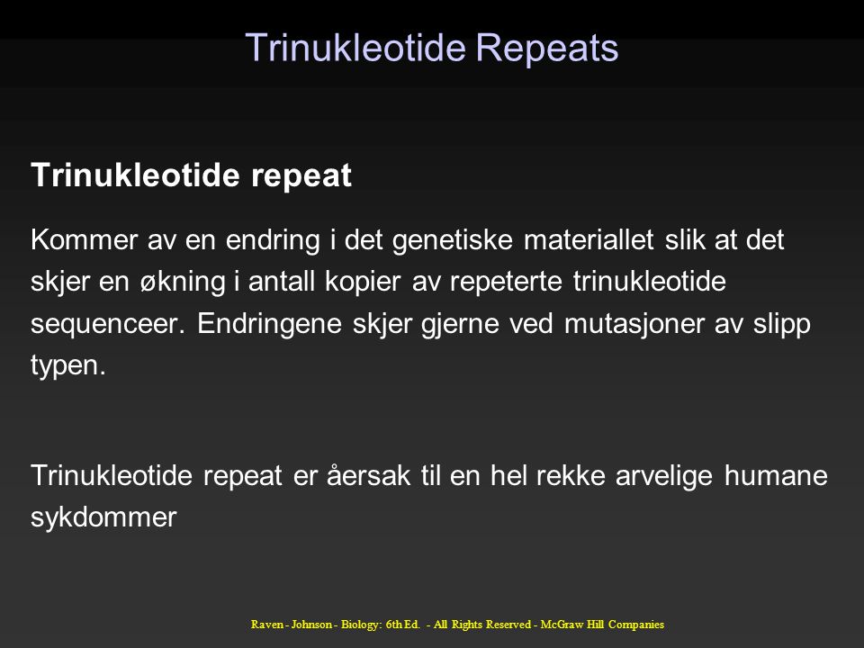 Trinukleotide Repeats