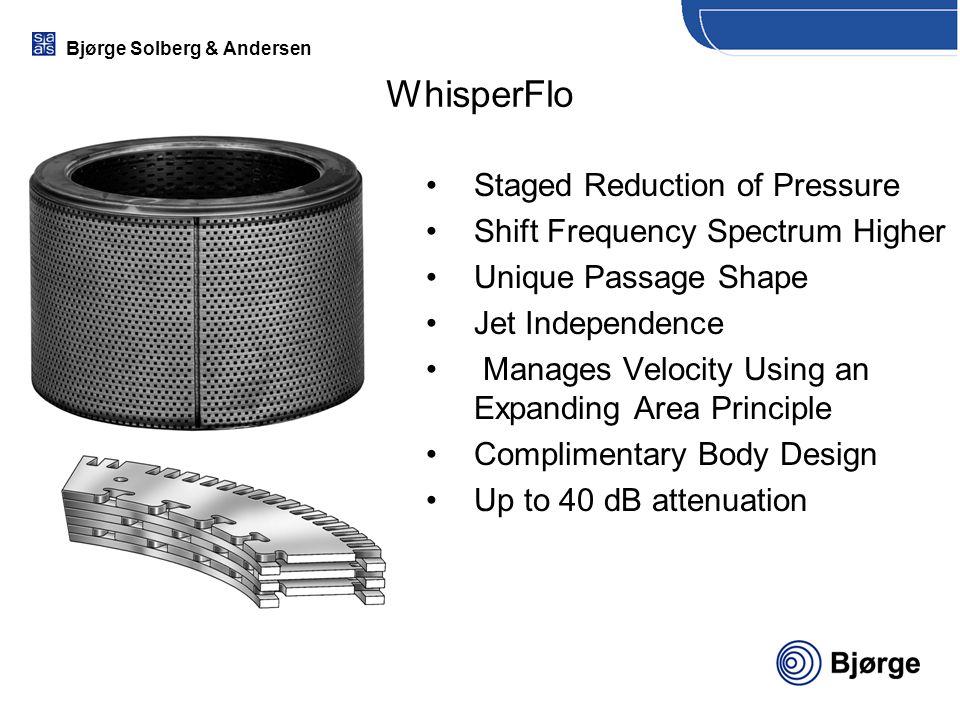 WhisperFlo Staged Reduction of Pressure