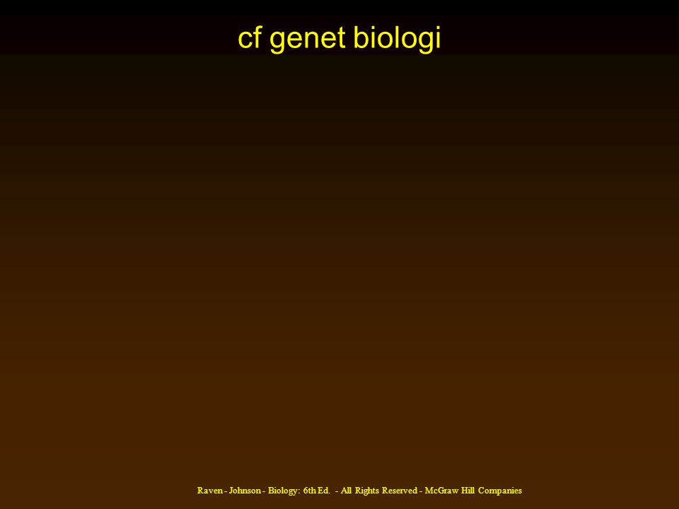 cf genet biologi Raven - Johnson - Biology: 6th Ed. - All Rights Reserved - McGraw Hill Companies