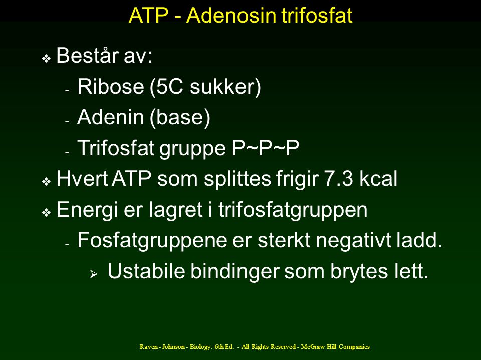 ATP - Adenosin trifosfat