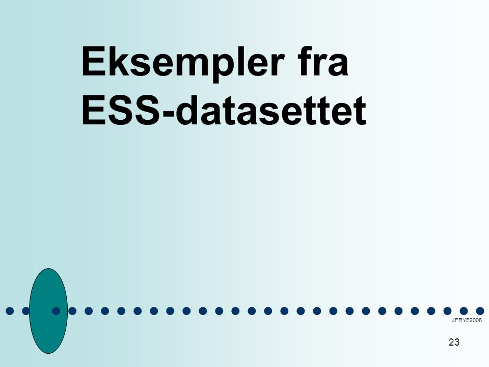 Eksempler fra ESS-datasettet
