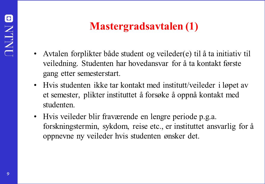 Mastergradsavtalen (1)
