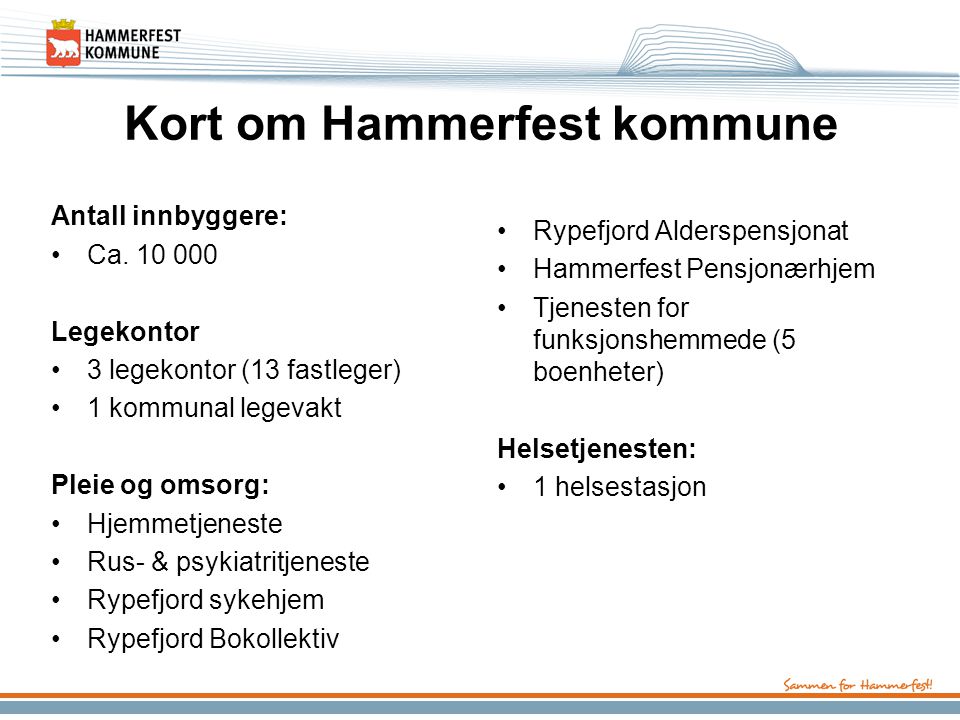 Kort om Hammerfest kommune