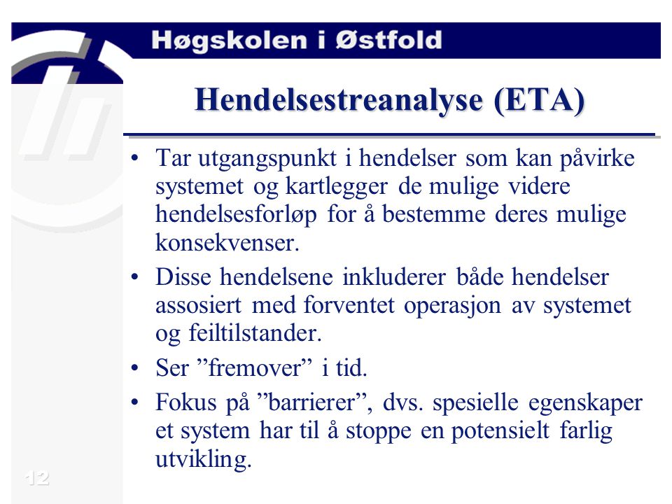 Hendelsestreanalyse (ETA)