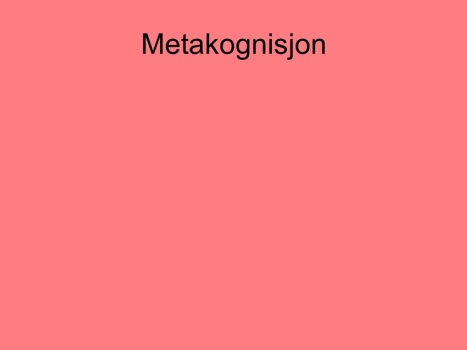 Metakognisjon