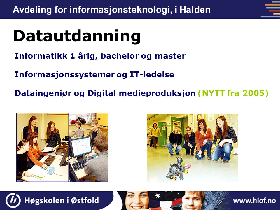 Datautdanning Avdeling for informasjonsteknologi, i Halden
